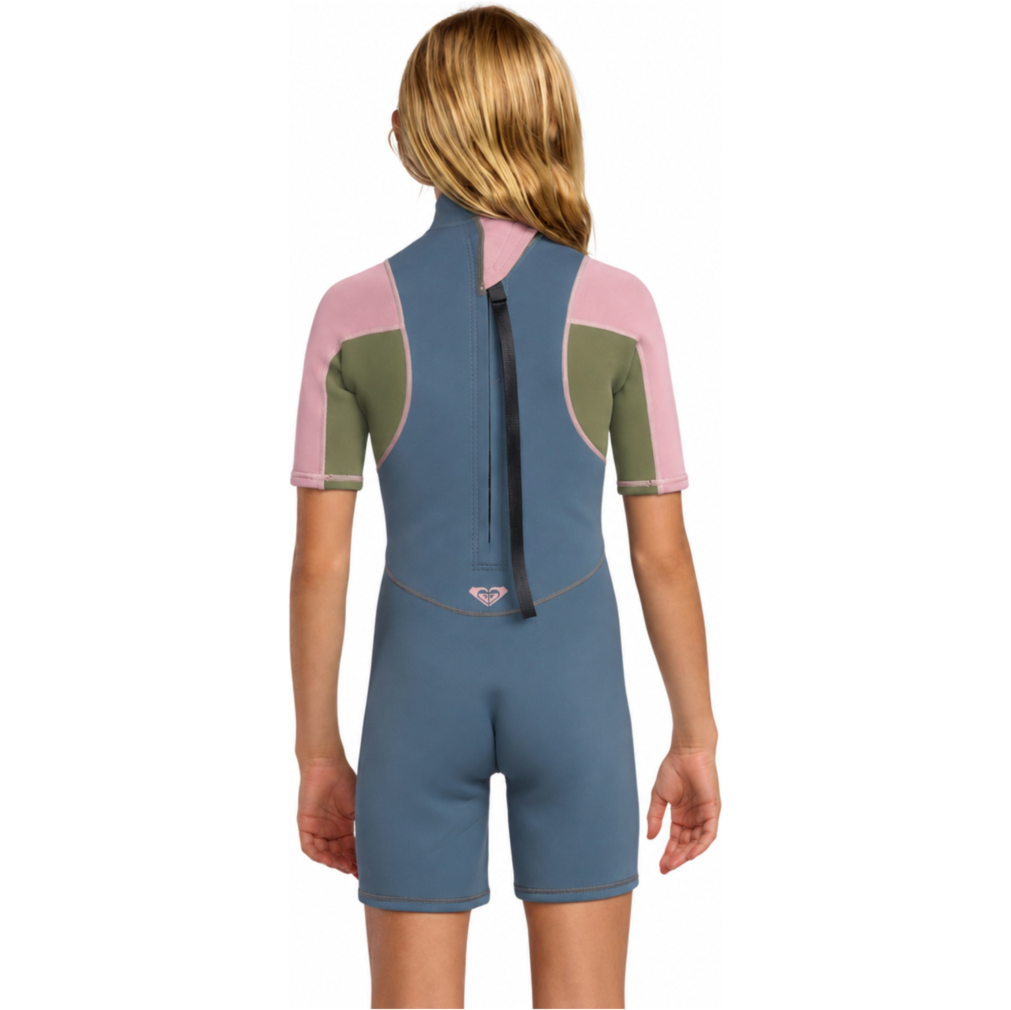 2026 Roxy Junior Prologue+ 2/2mm Back Zip Shorty Wetsuit 26RW253501 - Ash